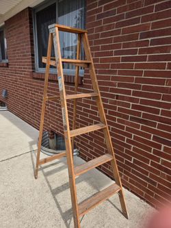 6-foot wooden ladder