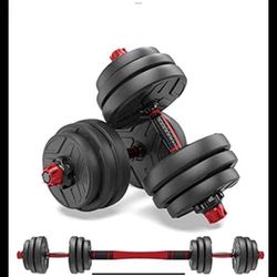 Adjustable Dumbbells Weight Set Exercise & Fitness Equipment W/ 4 Spinlock Collars for Home Gym Strength Training, 3-in-1 Weight Set - for Home Gym Wo