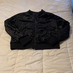 Medium Velvet Black Jacket For Women.