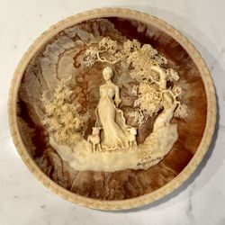 Authentic Vintage Incolay Stone Plate