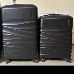  American Tourister Tranquil 2-Piece Hardside Set BLACK 24"& 22" Expandable