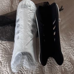 White and black Field Hockey Shin Guards
