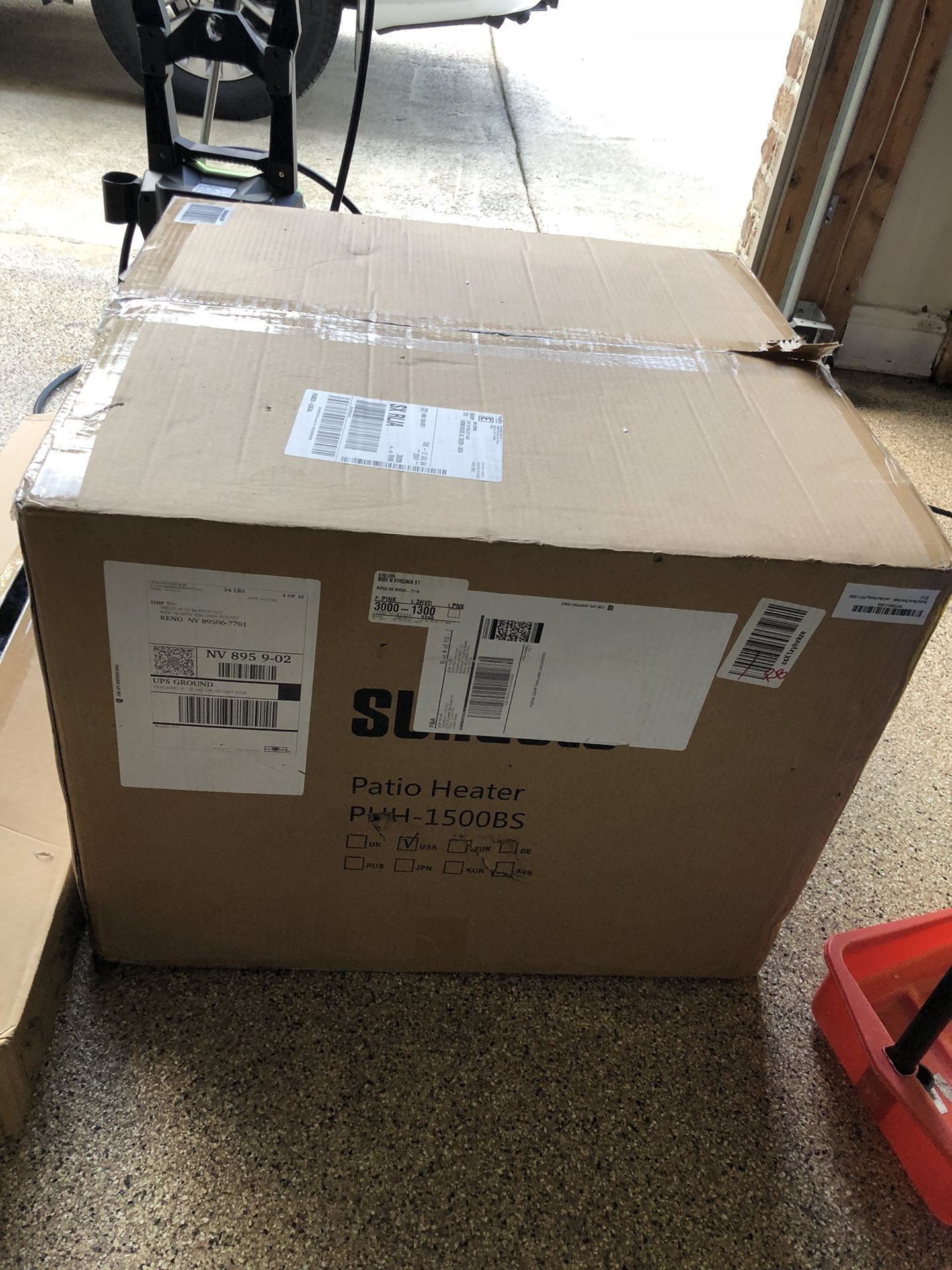 Sundate Electric Patio Heater, Free-Standing Indoor/Outdoor Heater,  Adjustable Height and Silent Heating, PHH-1500BS for Sale in Bessemer, AL -  OfferUp