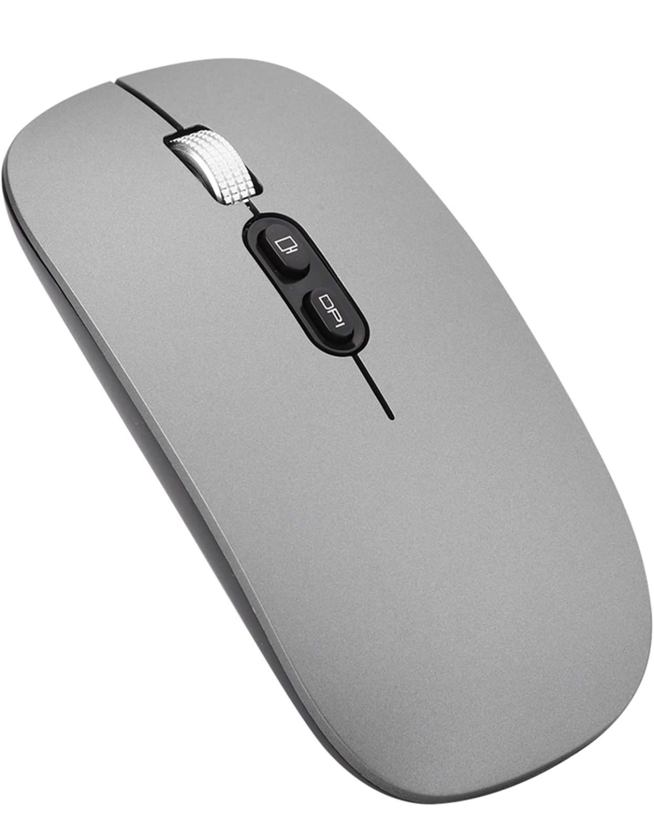 LED Wireless Mouse, Slim Silent Mouse 2.4G Portable Mobile Optical Office Mouse with USB & Type-c Receiver, 3 Adjustable DPI Levels for Notebook, PC,