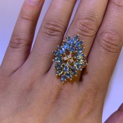 14K Yellow Gold Filigree Tree Ring