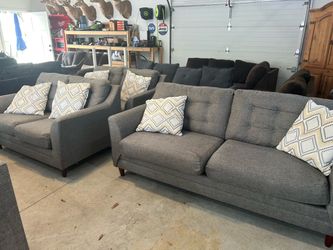 Three-piece set couch and two loveseat