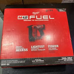 Milwuakee 12 Fuel 18 Gauge Compact Brand Nailer