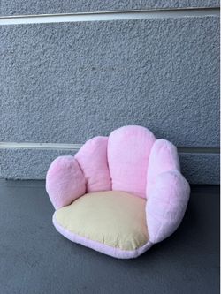 Pink fluffy cushion