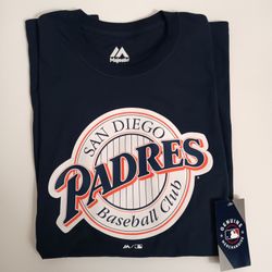 XXL San Diego Padres Majestic Men's Navy Cooperstown Tee 