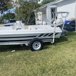 Boat 18’ Monza With Float On Trailer 