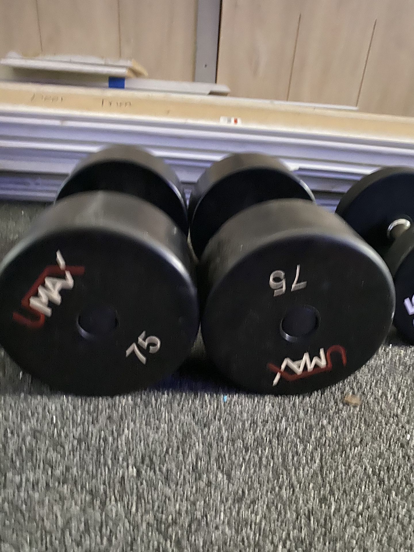 UMAX 75lbs of dumbbells/weights COMMERCIAL GRADE