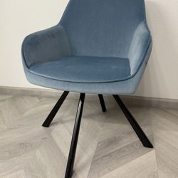 Velvet swivel accent chair