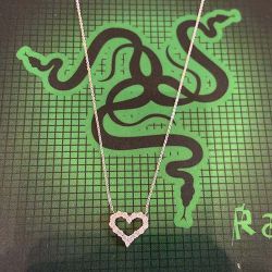 full diamond heart-shaped pendant necklace 