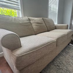 beige 3-seater sofa acceptable offers