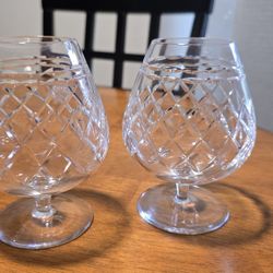 Tudor Seymour Crystal 4⅝" Brandy Glasses