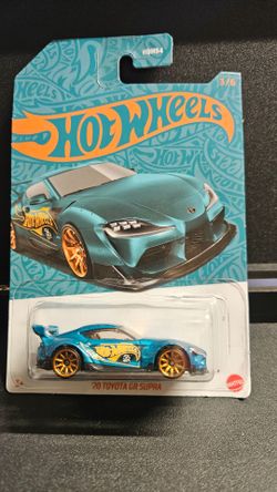Hot Wheels Metallic Blue 2020 Toyota  GR Supra  package slightly damaged in storage
