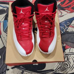 Nike Air Jordan 12 XII Gym Red Retro Size 10.5 Mens White Red 2016 130690-600