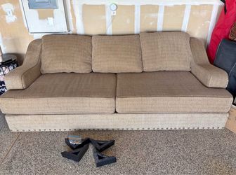Beautiful beige sofa couch.