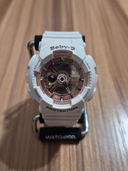 Baby-G Ladies Watch BA-110 white/rose gold