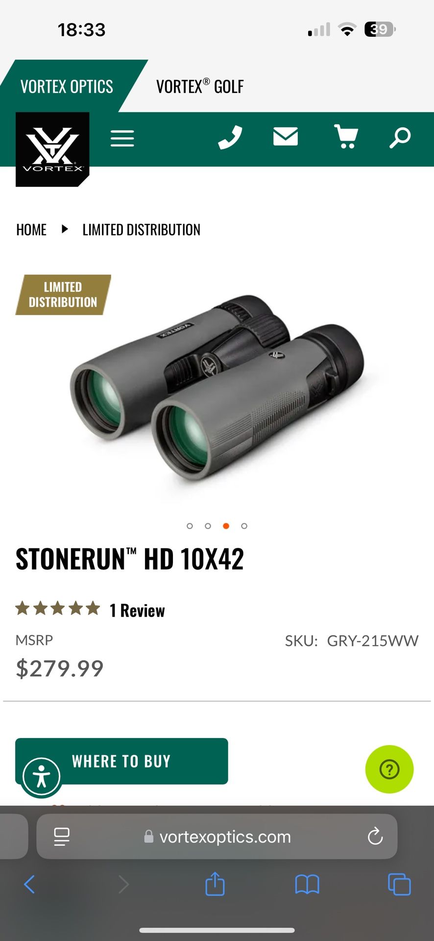 Vortex Stonerun binoculars