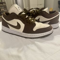 Nike Air Jordan 1 Low Light Olive White Retro Sneaker DV0426-301