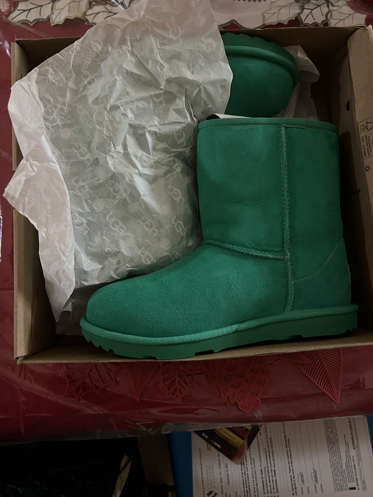 UGG BOOTS Brand NEW GREEN Size 6