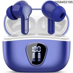 Wireless Earbuds, Bluetooth 5.4 Headphones HiFi Stereo, with ENC Noise Cancelling Mic,