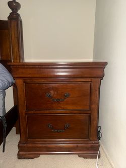 Real Wood Nightstands (Set of 2) – Matching Bedroom Tables