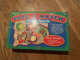 Rare Lakeshore Learning Lace & Match Picture Boards