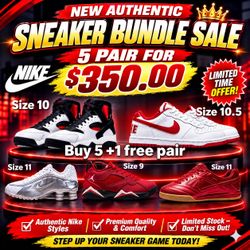 🔥🔥🔥 deal for a sneaker vendor, family or sneaker head. They're New and Authentic. We can meet or I'll ship for ship to you.