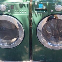 LG SET WASHER AND ELECTRIC DRYER WORKING PERFECT DELIVERY SERVICE AVAILABLE WITH INSTALLATION FOR A  SMALL FEE 