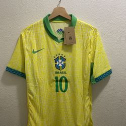Brazil Home Neymar (10) Player Version Jersey 24/25