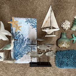 Sea Life Shower Curtain & Accessories 