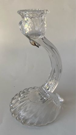 Clear Glass Candlestick Holder