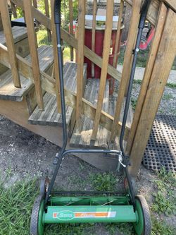 Hand Mower Old School Lawn Mower
