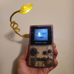 Gameboy Color - Atomic Purple with Worm Light