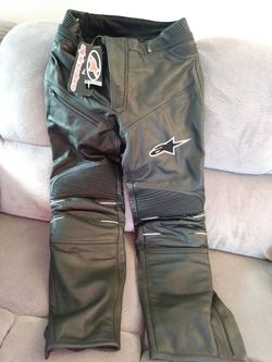 Leather bike pants