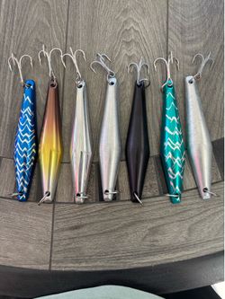 Lot of 7 Z-bar Surface Irons Jigs Lures