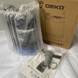 DEKOPRO CSP9028 Water Pump Blue 1/3HP 2450 GPH Submersible Utility Drain Pump