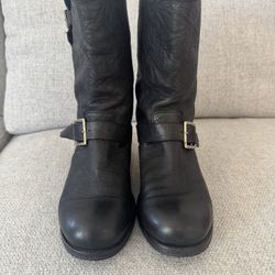 Jimmy Choo Leather Moto Boots