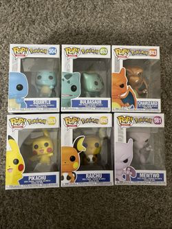 Pokemon Funko Pops! 6 Total In Perfect Condition