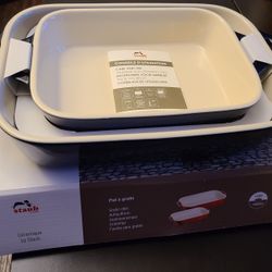 STAUB Ceramics Rectagular Baking (2 Piece Set) Dark Blue