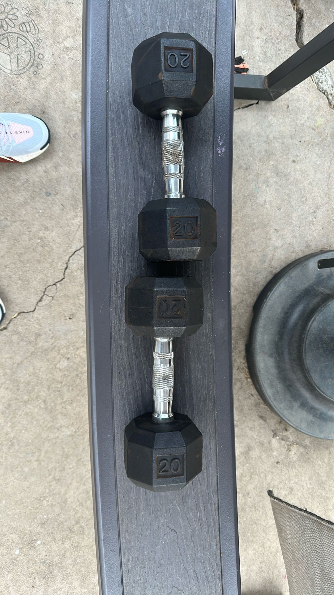20 Pound Hex Dumbbells Pair