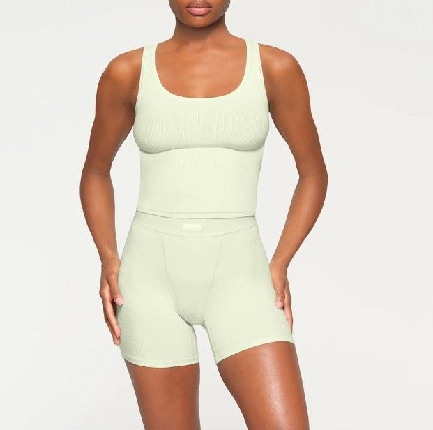 SKIMS Soft Lounge Tank - Honeydew - SIZE S