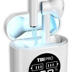 AIRPRO Wireless Earbuds Bluetooth with 36+ Hours Playtime - TWS True Pro Earbuds & Charging Case, Display – Waterproof in-Ear Headphones for All Devic