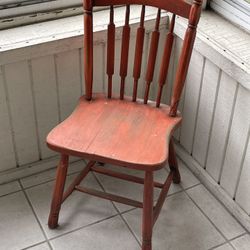 Red Wooden Chair Antique