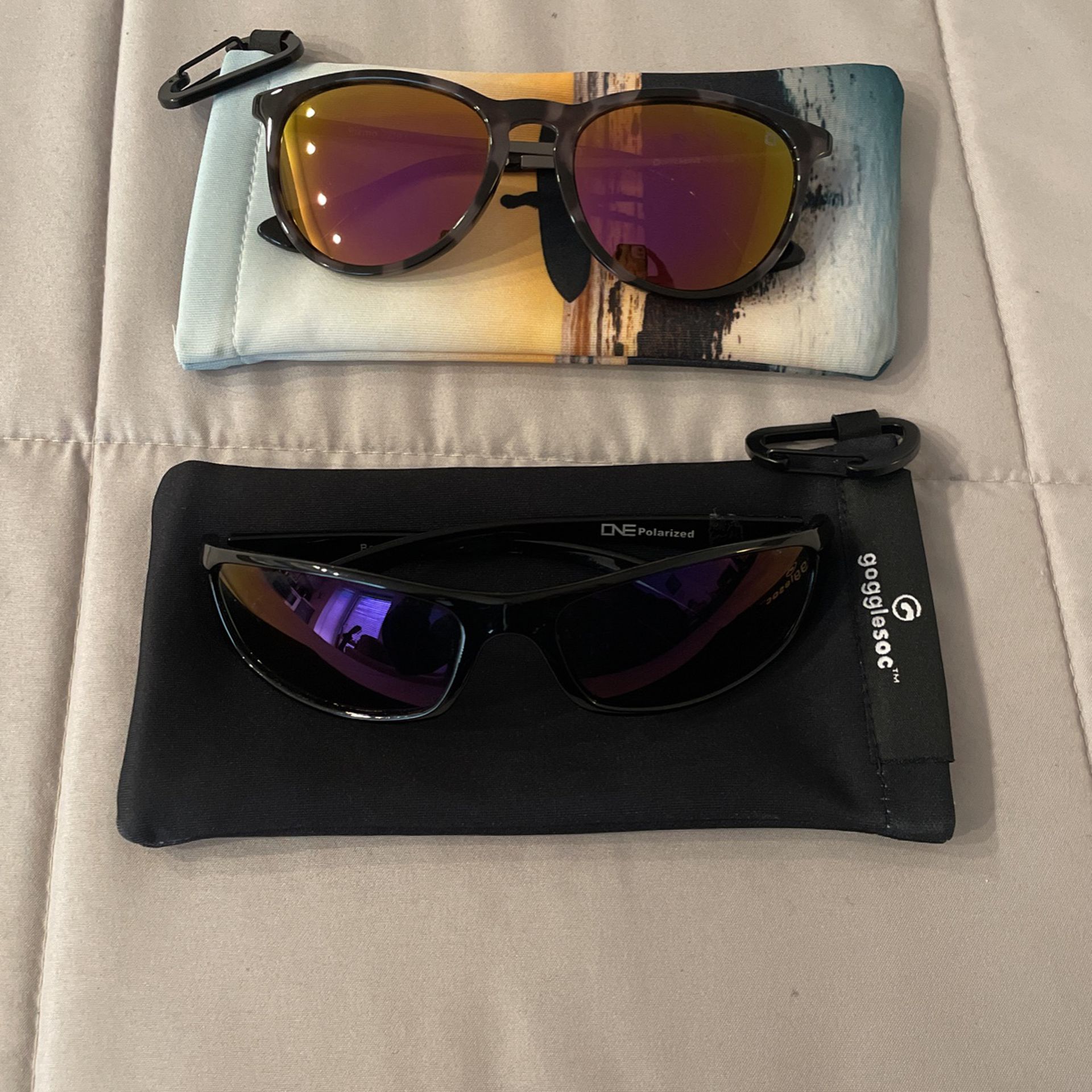 (2)Polarized Sunglasses with (2)Gogglesoc’s