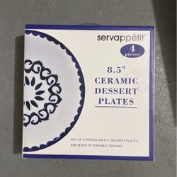 8.5” Dessert Plate 4 Pieces 