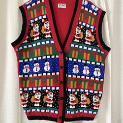 Vintage Christmas Sweater Vest 