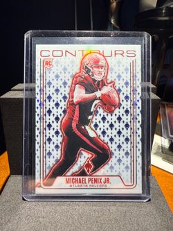 Panini 2024 Phoenix Contours Michael Penix Jr. CON-MPJ RC Blue /50 Falcons